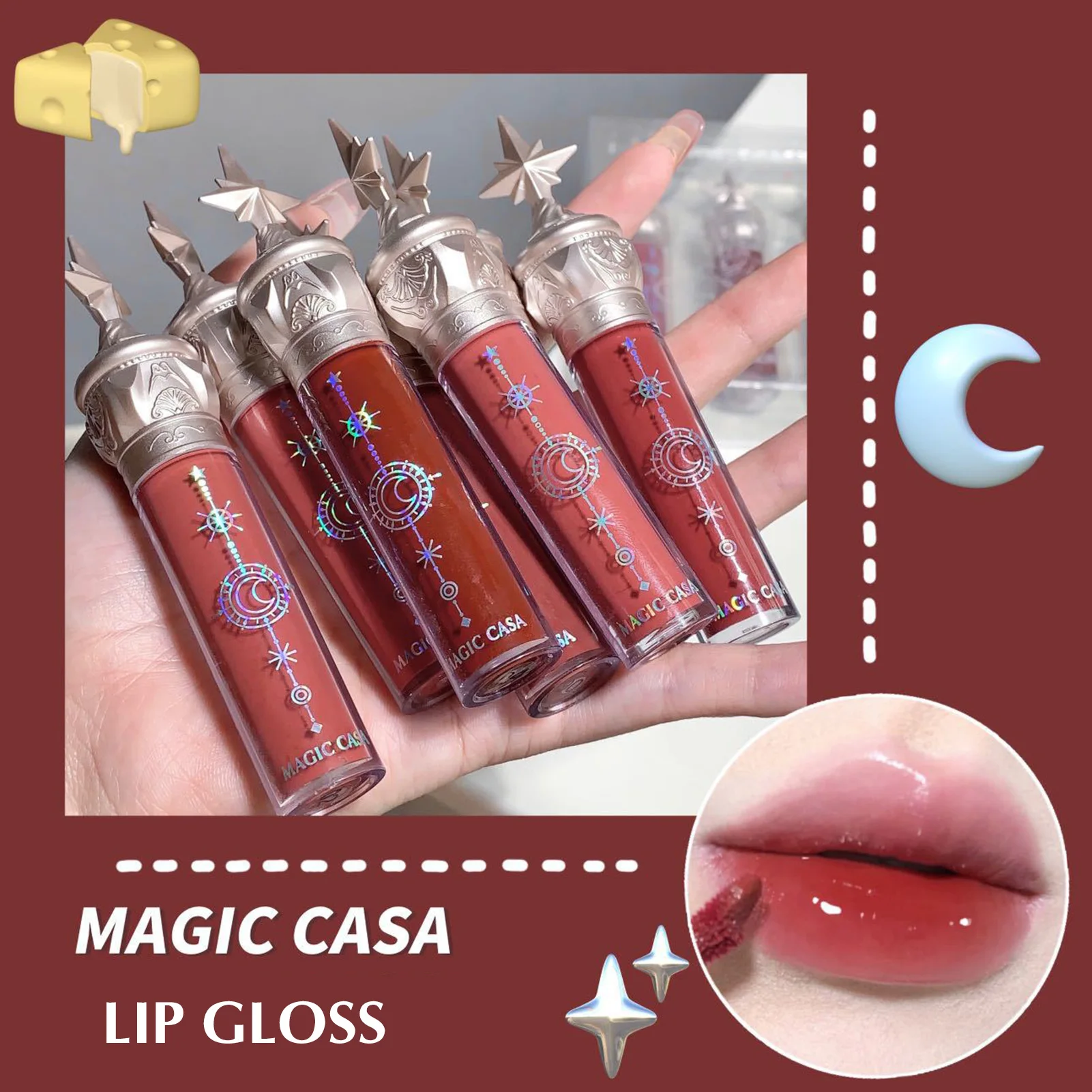 Moisturizing Mirror Lip Gloss Waterproof Long Lasting Lip Plumping Glaze High Shine Liquid Lipstick For Girl Dating Party Makeup