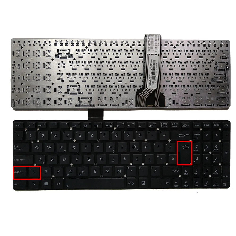 

Английская клавиатура для ноутбука ASUS K55 K55A K55V K55VJ K55VD K55VM K55VS K55XI