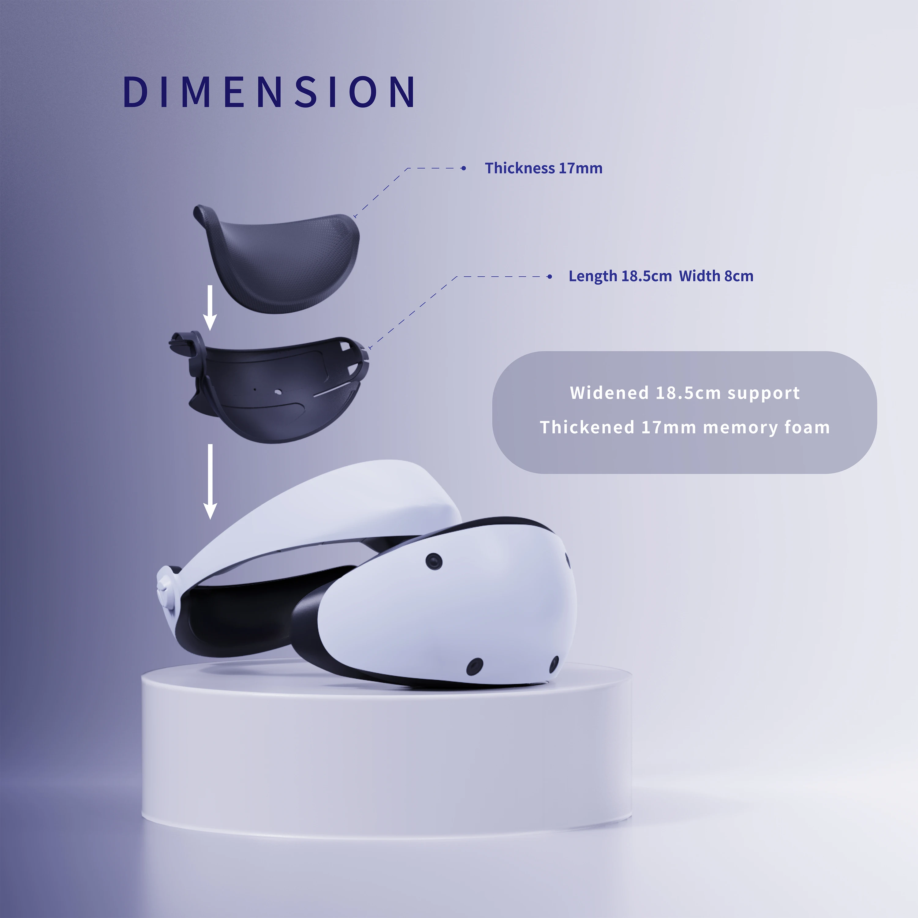 APEXINNO For PSVR2 and PS5 VR Head Strap Comfortable Headband Foam Cushion for PlayStation VR2 vr accessories Cushion Pad