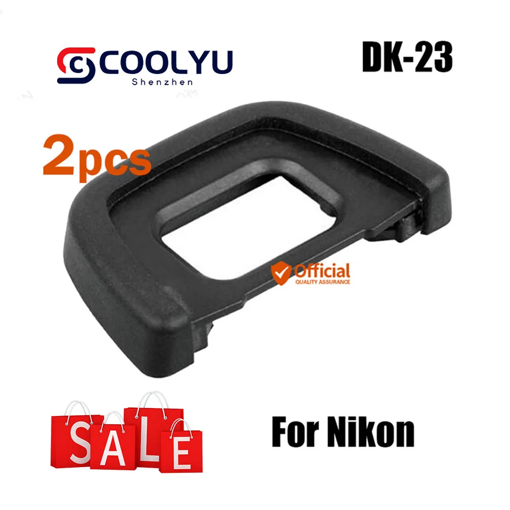 Ocular de goma piezas para cámara Nikon, visor ocular de goma de 2 DK-23 para modelos F80, F65, F55, FM10, D100, D200, D300, D600, D610, D700, D750, D7000, D7100, D90, D80, D70S y D70