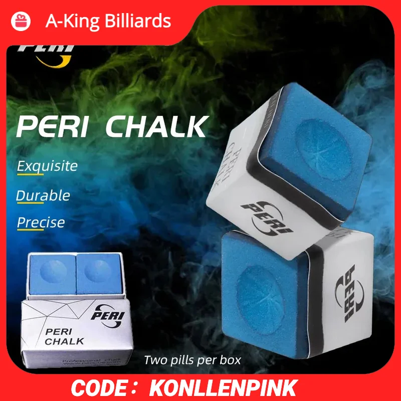 PERI Official Store 2 Pieces 2pc PERI Oily Billiard Chalk Blue Accessories Billiard Player Professional Billiard Chalk Pool Cue