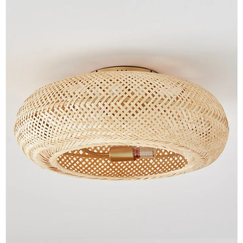 Imagem -03 - Luz Retro do Ventilador do Teto do Rattan do Bambu Luzes do Ventilador do Quarto Lustre do Quarto da Ilha da Cozinha Novo 24