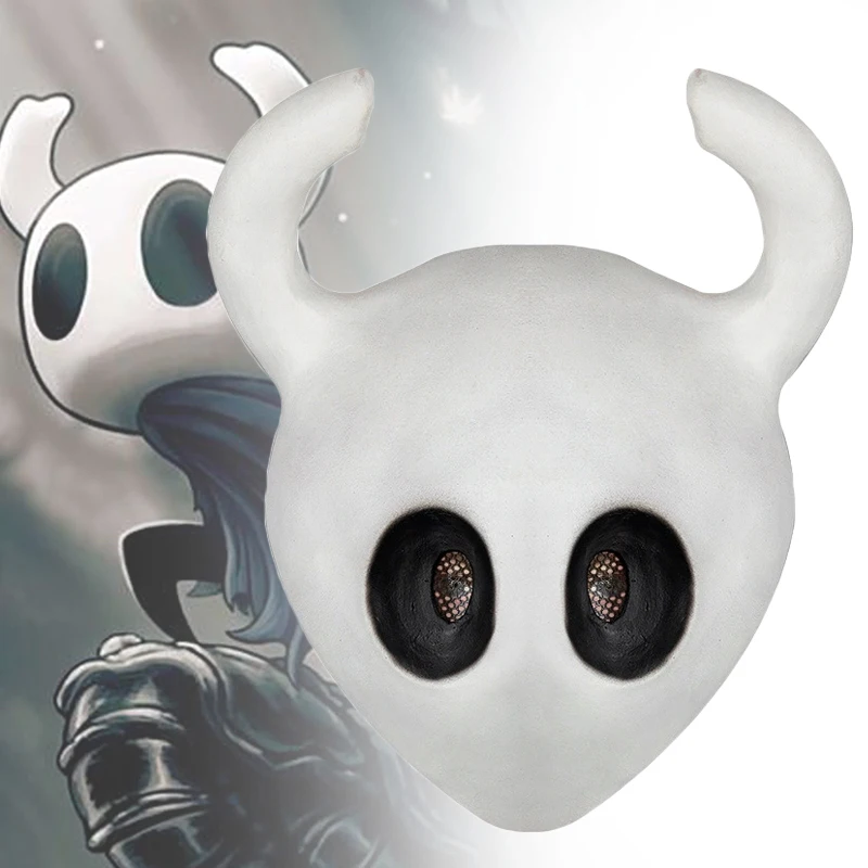 

Game Hollow Knight Cosplay Mask Adult Latex Full Face Helmet Halloween Party Accessories Prop
