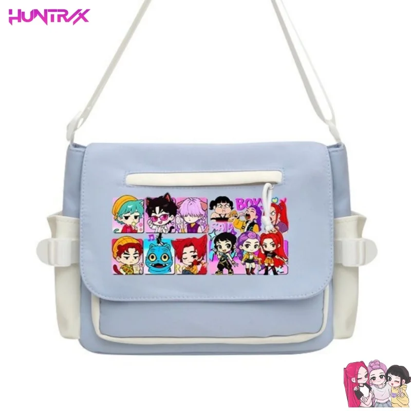 KPop Demon Hunters Anime Cartoon Rumi Mira Zoey schoudertas, modieuze eenvoudige casual draagbare crossbody tas voor mannen en vrouwen