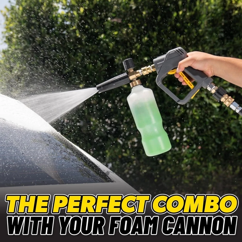 

Pressure Washer Gun, Foam Cannon Attachment, For Gas & Electric Pressure Washers