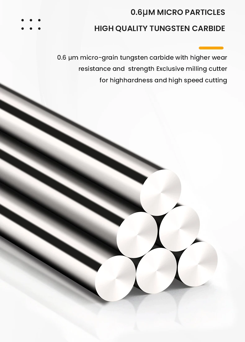 Azzkor TGY-HRC55 3-Flöten-Farbkreis Flach fräser Wolfram stahl karbid für Aluminium fräser CNC Machin Schaft fräser Werkzeuge – Detail 6
