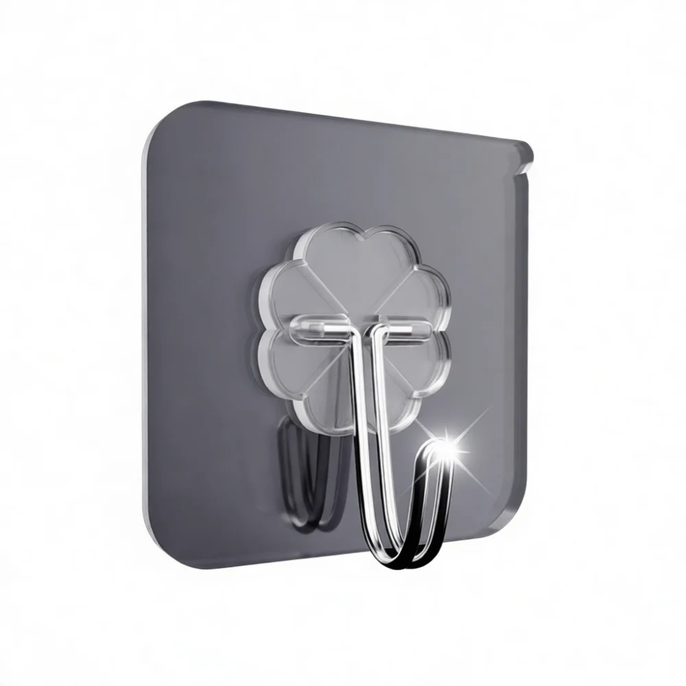 Transparent Adhesive Hook Heavy Duty Wall Hanger Strong Organizer For Kitchen Bathroom Storage Utility Household Stuff