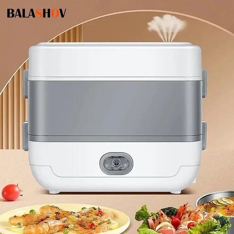 

Electric Lunch Box Food Heater Portable Leakproof Food Warmer Heater for Travel Car and Home with 2 Layers rice cooker Lunch Box