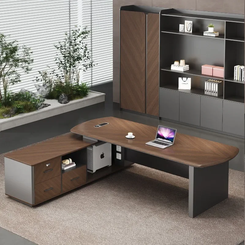 Aesthetic European Office Desk Luxury Wooden Study Modern Computer Office Desk Display Luxury Escrivaninha Trendy Furniture