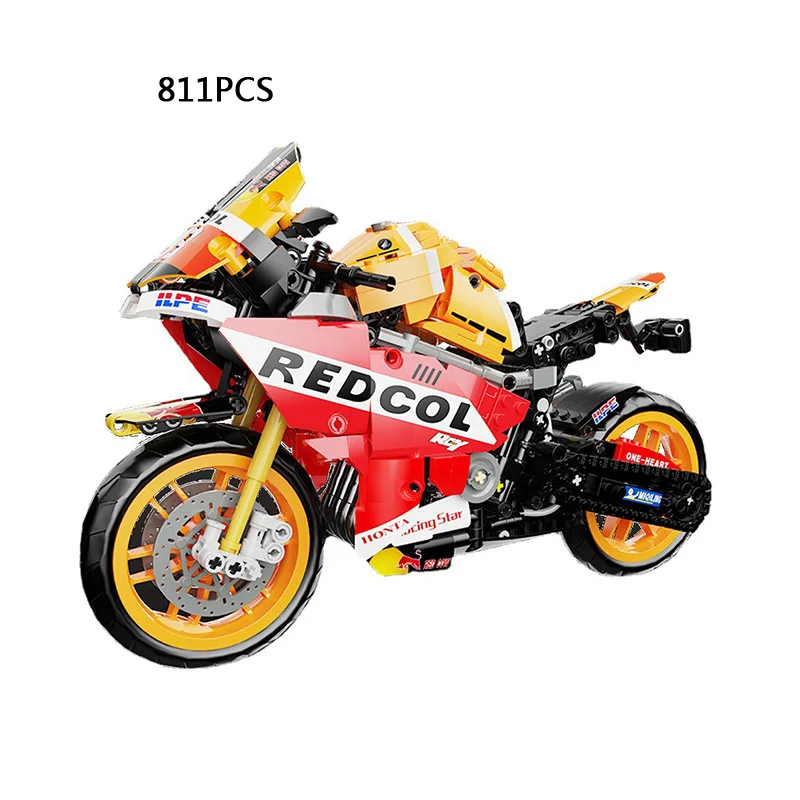 Technical Vehicle Motorcycle CBR600 Build Block Japan Motor Model Motorbike Steam Construction Brick Toy Collection For Gifts