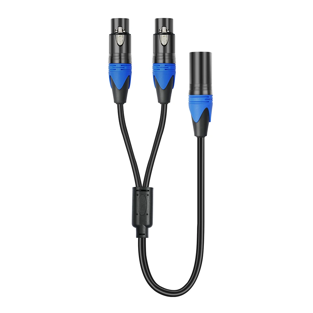 Unleash the True Potential of Your Audio Setup XLR Male to Dual XLR Female Y Splitter Cable for Microphone Mixer
