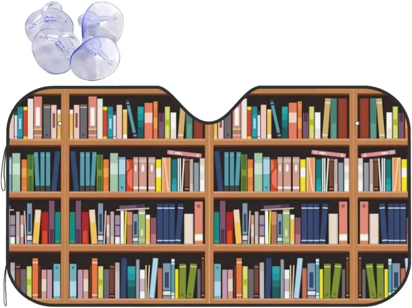 

Library Bookshelf Pattern Car Sun Sha Front Window Sunsha For Most Sedans SUV Blocks Max Uv Rays Keep Your Vehicle Cool