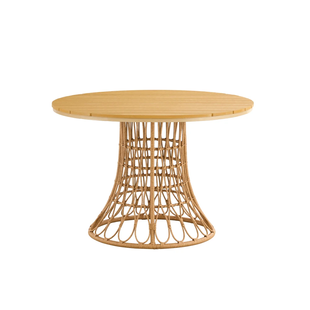 Outdoor dining simple bamboo chair table