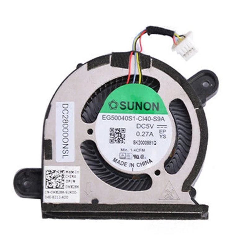 CPU GPU Cooling Fan for XPS 2020 13 9300 9310 0WX28K High Cooling Efficiency Dropship