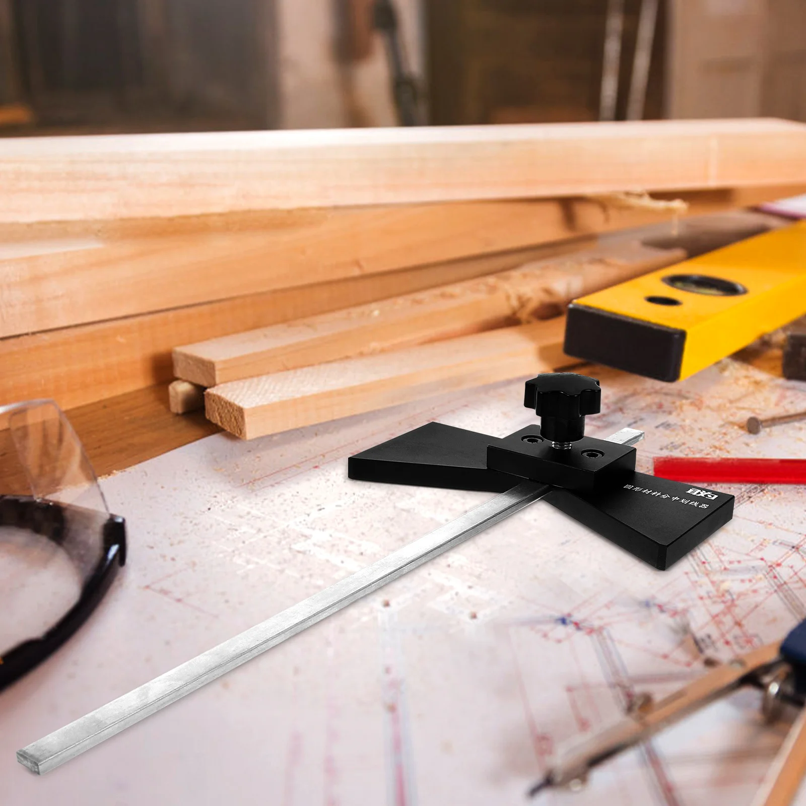 

Center Finder Positioning Scriber Woodworking Gauge Multi Option Center Marking Tool Professional Carpenter Gauge