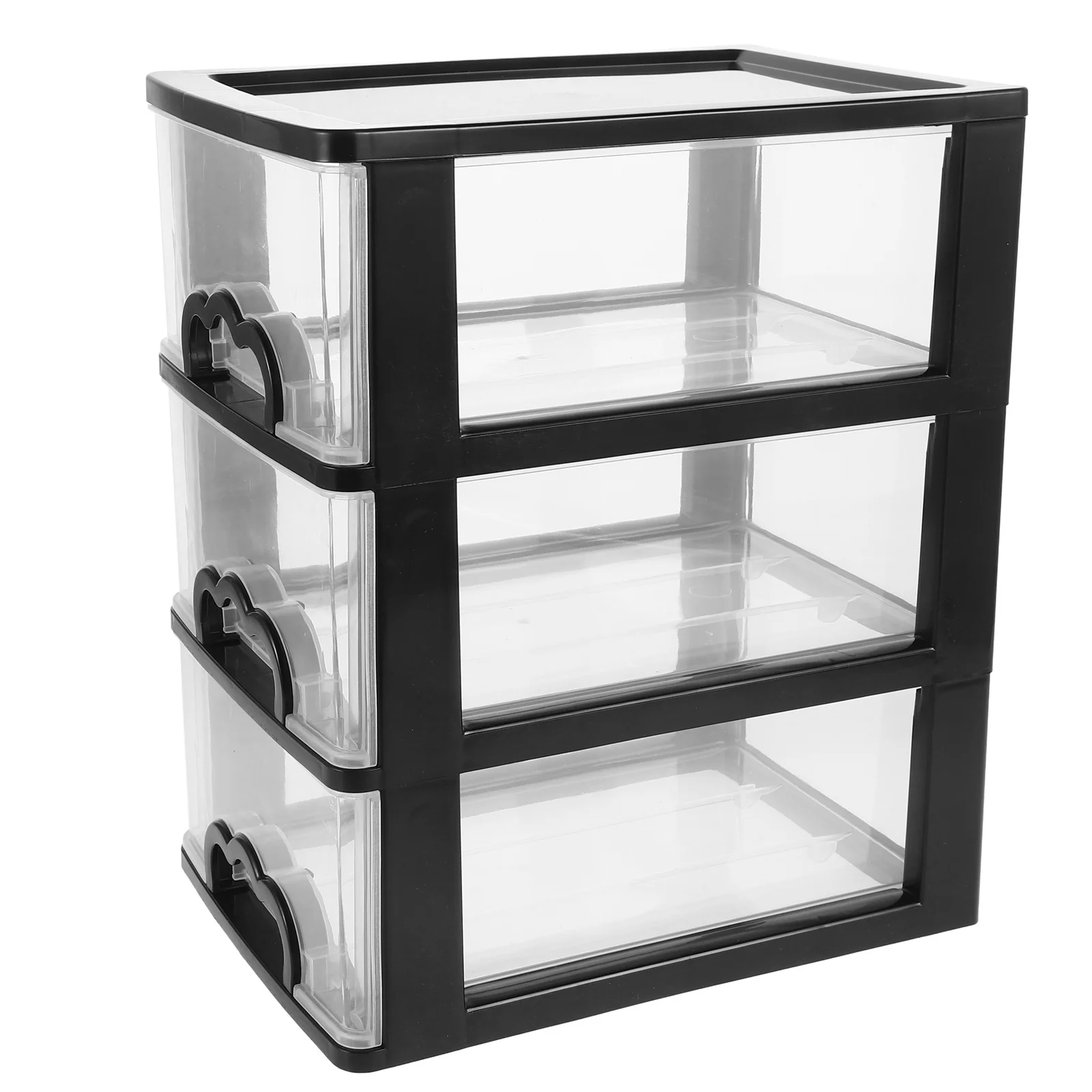 

3-Layer Mini Desktop Drawer Plastic Storage Organizer Compact Stackable Drawer Box for Office Stationery Cosmetics Kitchen