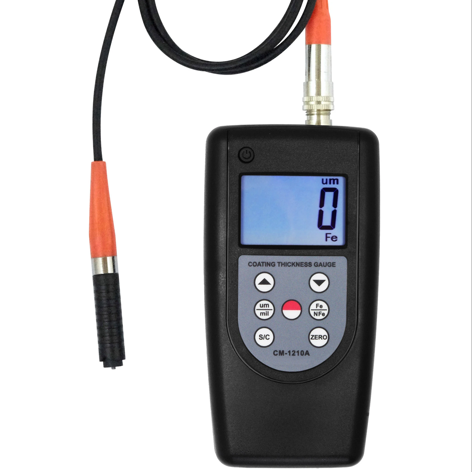 CM-1210A Digital Paint Coating Thickness Gauge F/NF Probes Big LCD Measure Aluminum & Iron Substrates 0-2000um