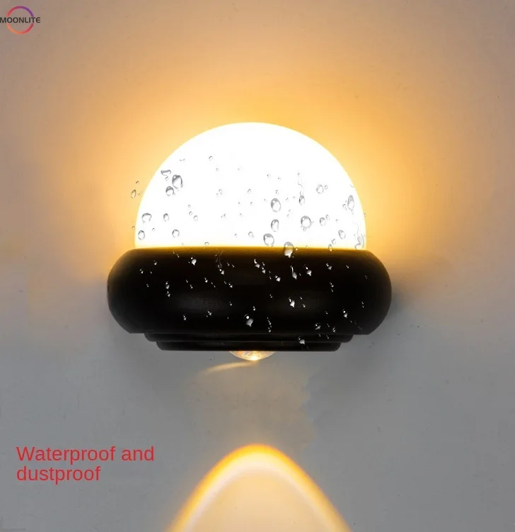 Waterproof wall lamp led bedroom living room corridor UFO wall lamp cone semi-circular acrylic outdoor wall lamp