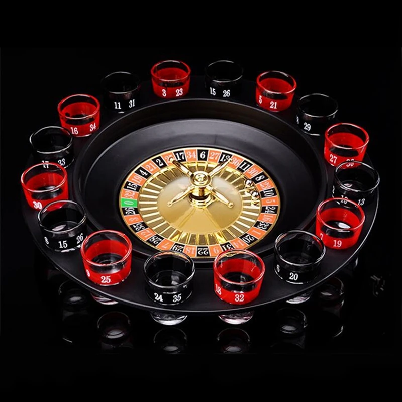 16-hole Russian roulette wine glass KTV roulette game wine glass wine table add to the fun turntable game