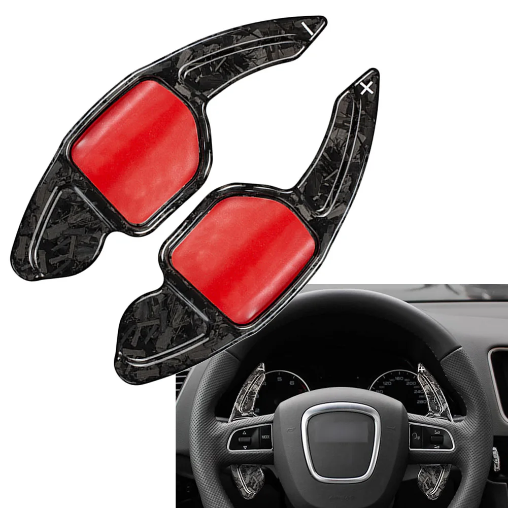 

Forged Carbon Fiber Car Steering Wheel Paddle Shifter Extension Parts For Audi A4L A8 S5 S6 A5 S8 Q5