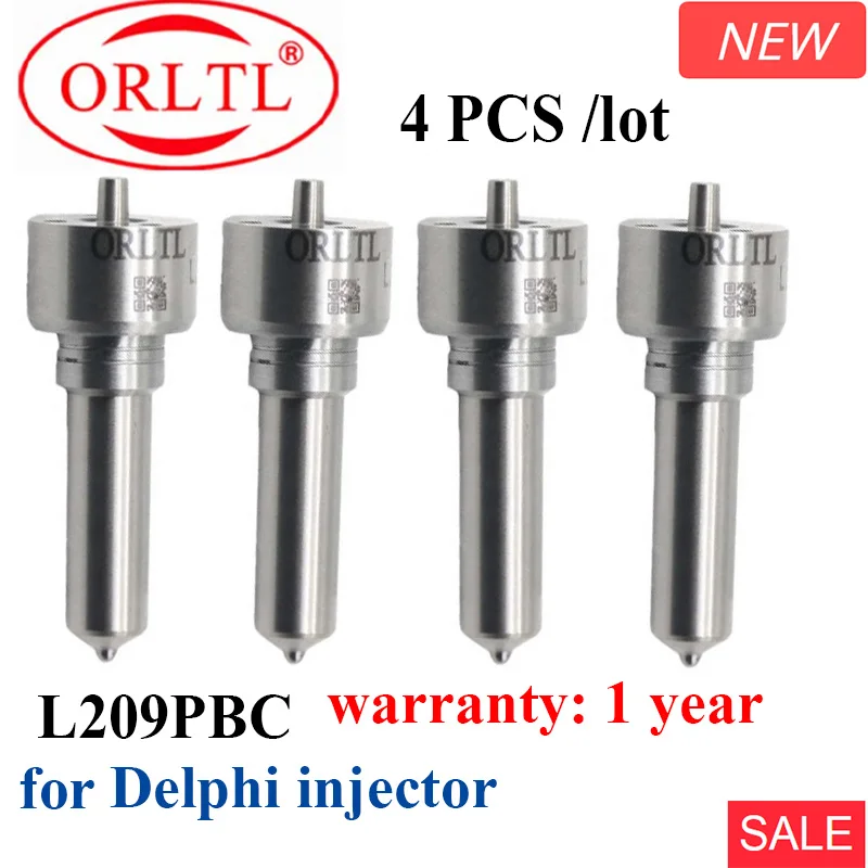 

ORLTL 4pcs L209PBC L 209 PBC Commmon Rail Nozzle Fuel Injector Nozzle L209 PBC For Delphi 3/4 injector