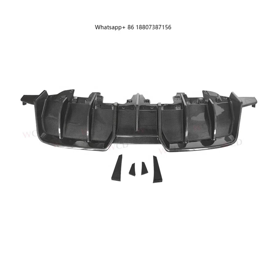 High Quality EVO Style Dry Carbon Fiber Rear Bumper Lip forLamborghini Huracan EVO 2019+ Rear Diffuser Spoiler Good Fitment