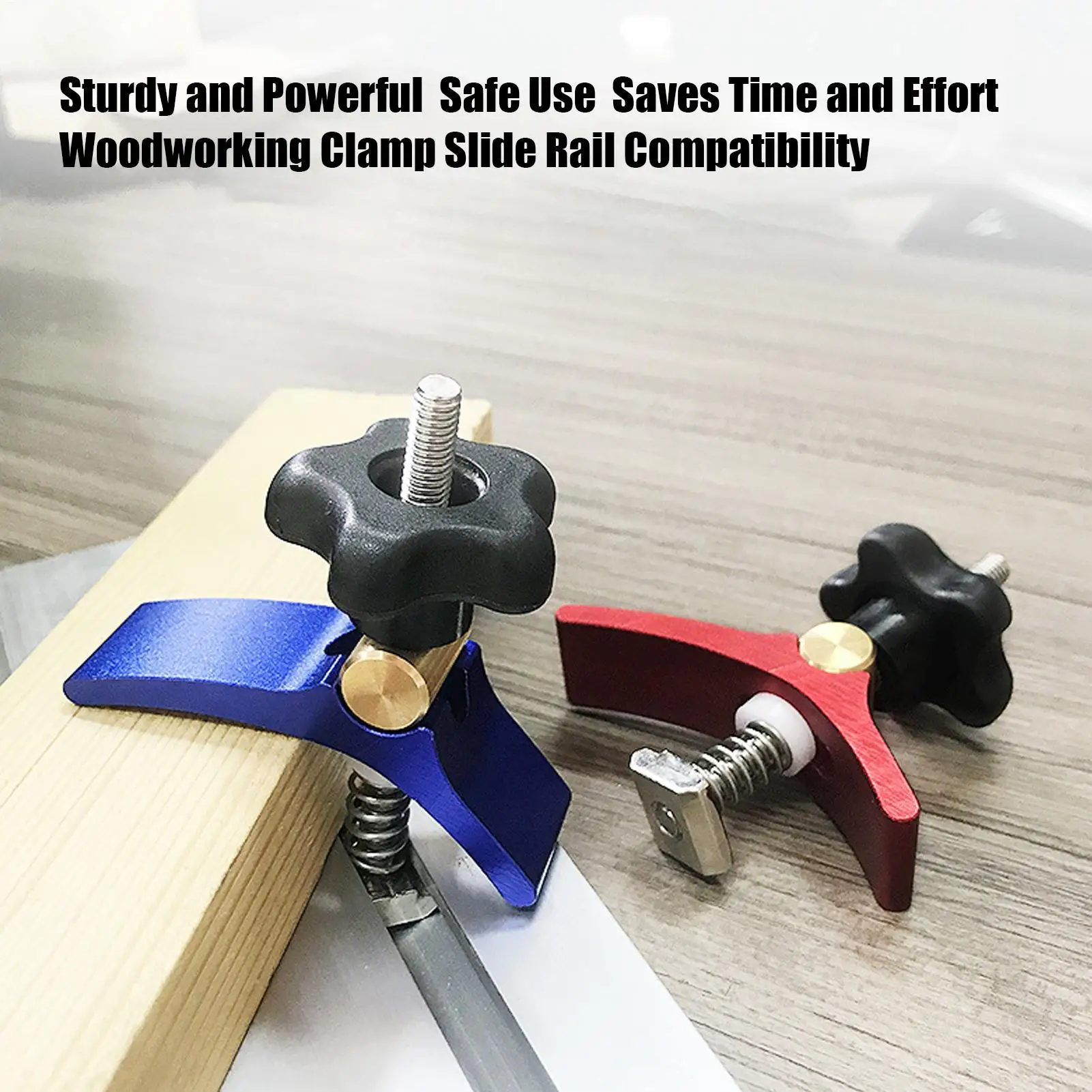 

Adjustable T-Track Clamp & Hold-Down Fixture - Precision Workholding Tool for Woodworking, Metalworking, Drilling & Sanding Jigs