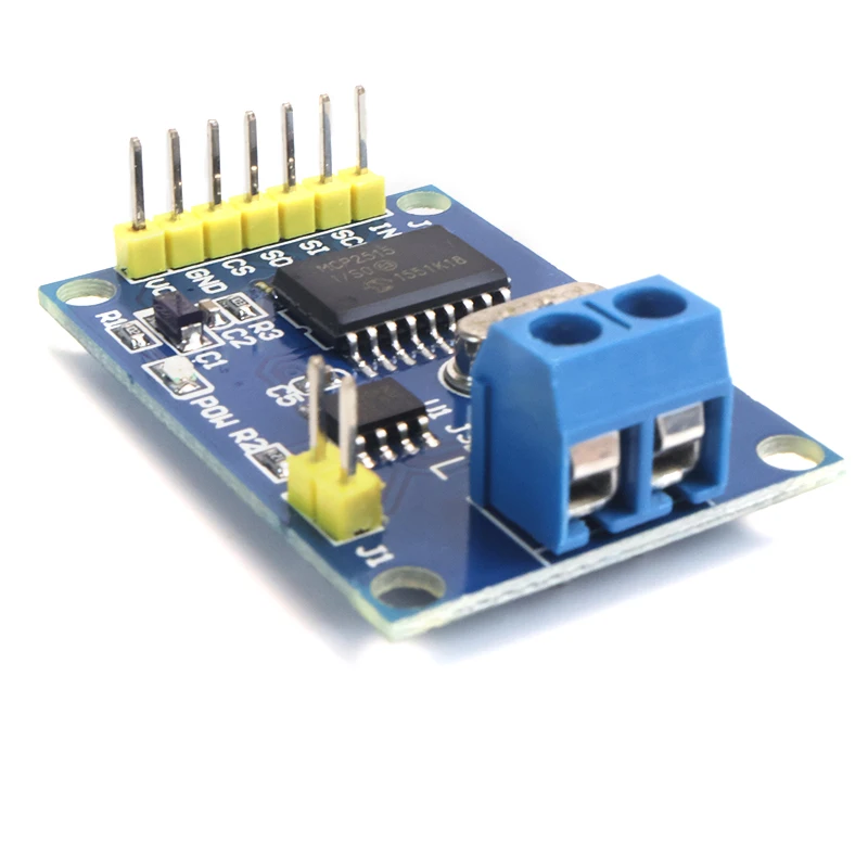 Módulo CAN Bus MCP2515 com interface SPI do receptor TJA1050 para diagnóstico automotivo de controle industrial Arduino