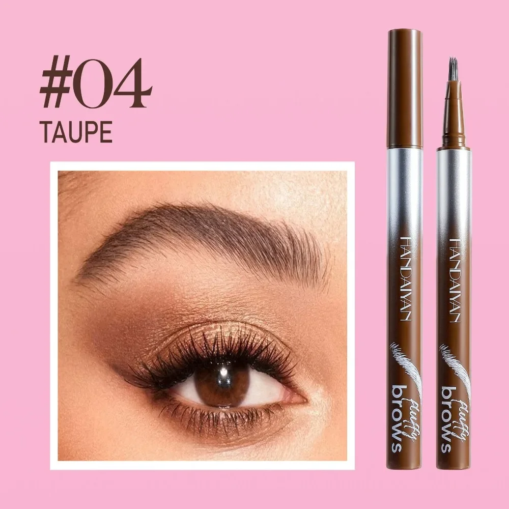 Caneta de sobrancelha microblading 4D, à prova d'água, longa duração, líquido, cosméticos, secagem rápida, estilo de sobrancelha selvagem