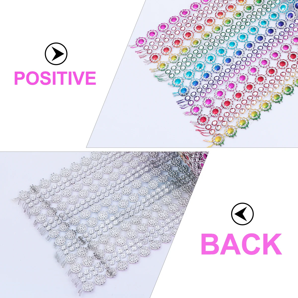 

16 Rows Plum Diamond Trim Small Plastic Drill Strip Wedding Christmas Decoration Accessories Net Diamond Trim Clothing Sewing