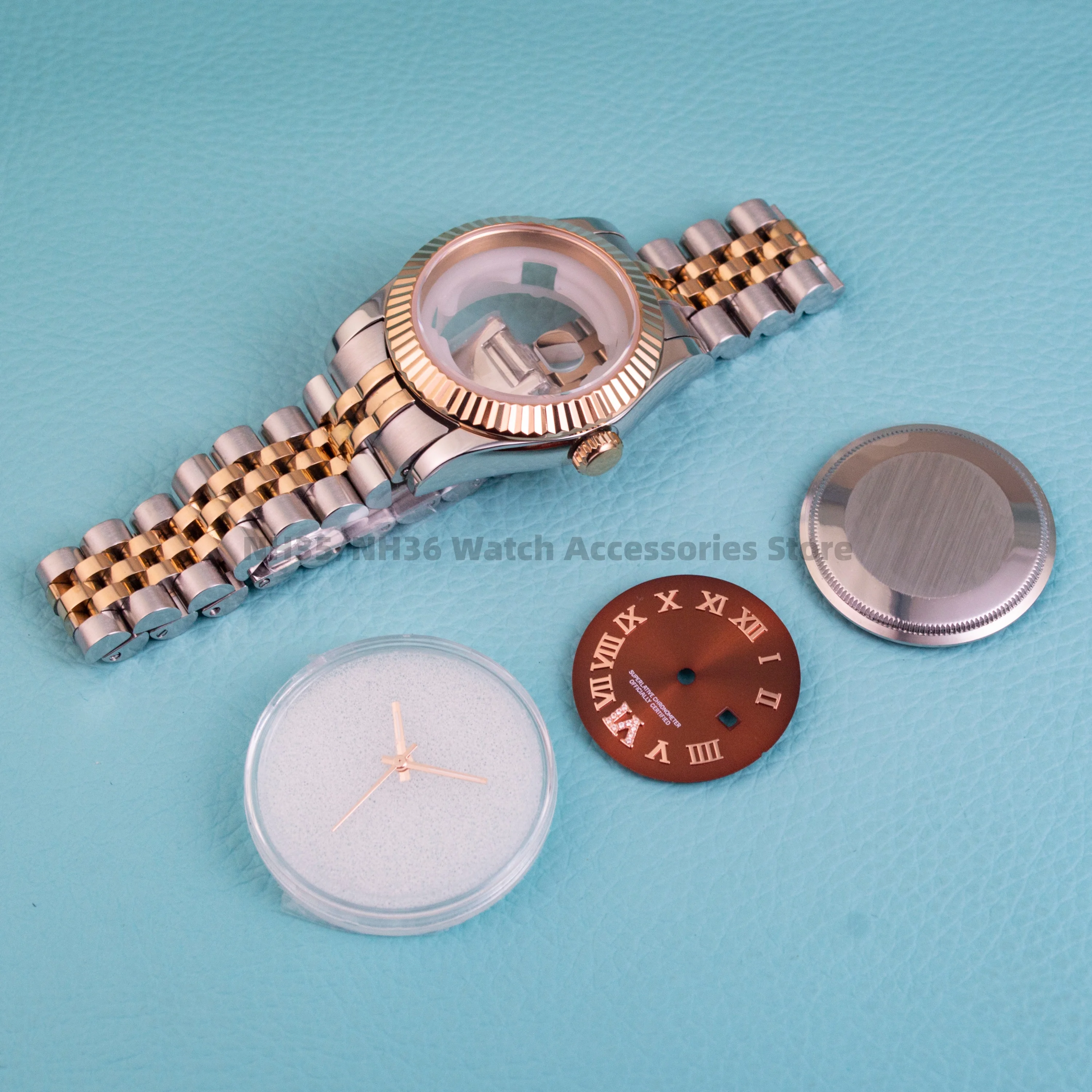 

33mm Women's Watch Case Stainless Steel NH05 NH06 Case Sapphire Glass Watch Case 25mm Dial Hands For NH05 NH06 Movement