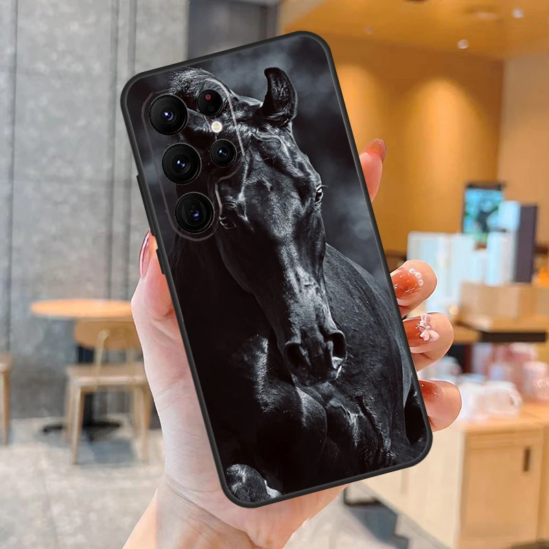 Animal Steed Horse Case For Samsung Galaxy S23 S22 Ultra S20 S21 FE S9 S10 Note 10 Plus Note 20 Ultra Cover