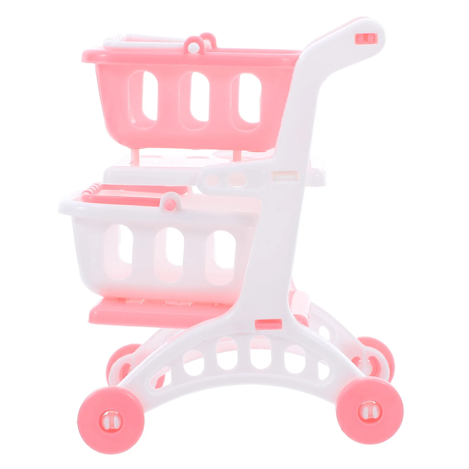 8 個子供用シミュレーションショッピングカート食料品ミニスーパーマーケットハンドヘルドトロリーおもちゃプラスチック子供幼児ショッピング