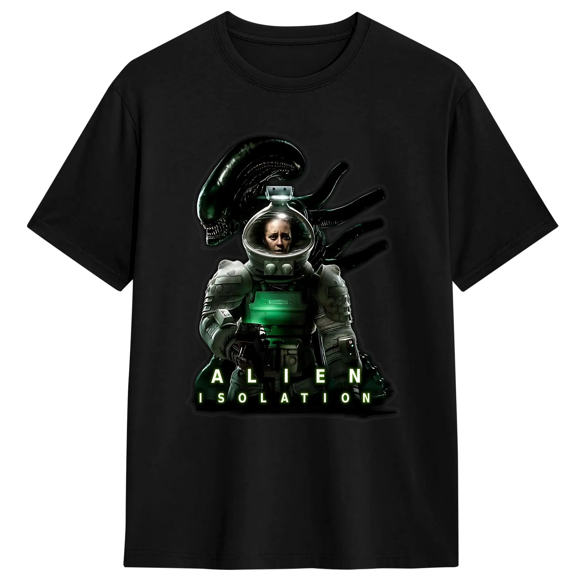 Men T-Shirt Horror Isolation Game Alien Awesome Pure Cotton Tee Shirt Short Sleeve  T Shirts Round Collar Clothing Gift Idea