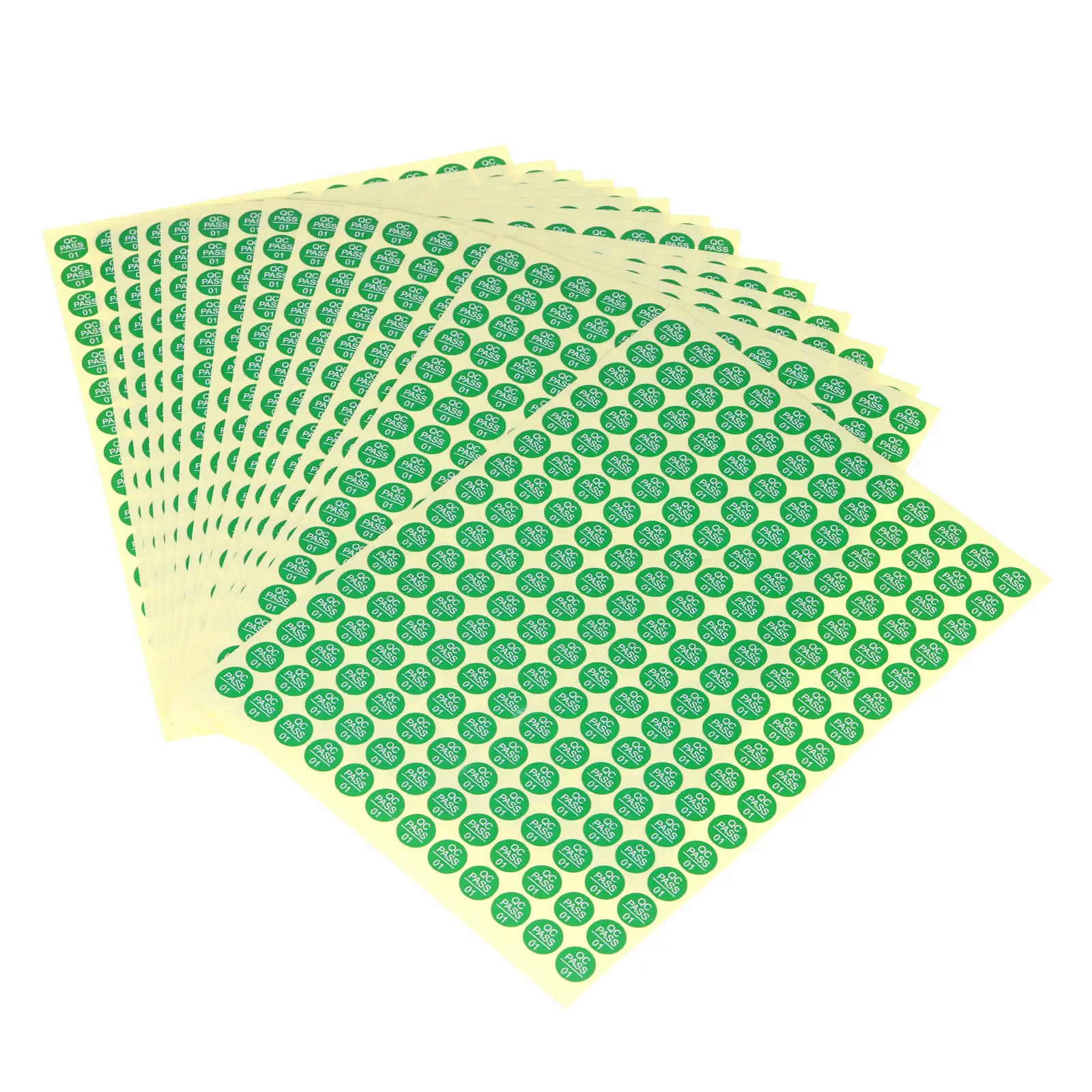 

2880Pc Self Adhesive Labels 10mm QC PASS 01-12 Round Stickers Label Tamper Proof Sticker for Quality Control Approvals Inventory