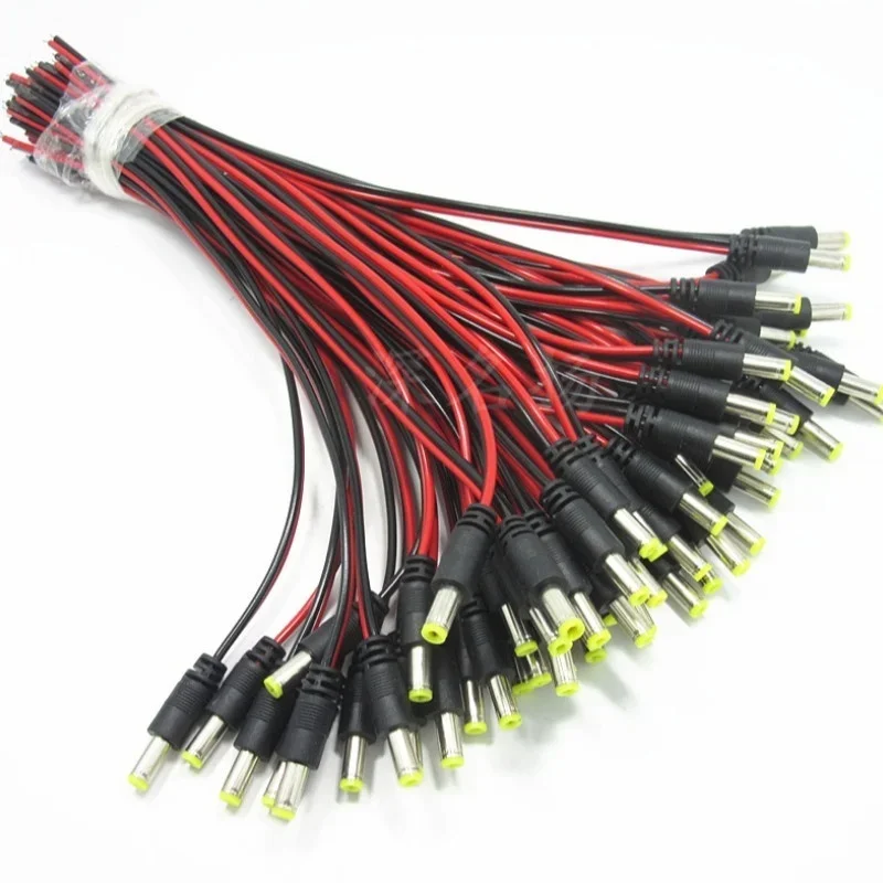 

12V DC Connectors Male Female jack cable wire line adapter plug power supply 5.5 x 2.1mm for LED Strip Light driver CCTV Camera