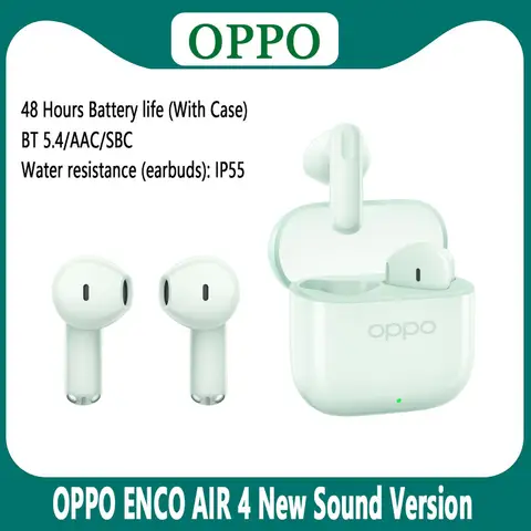New OPPO Enco Air 4 New Sound Version Wireless Earbuds Bluetooth Earphone 12.4mm Driver Bluetooth 5.4 IP55