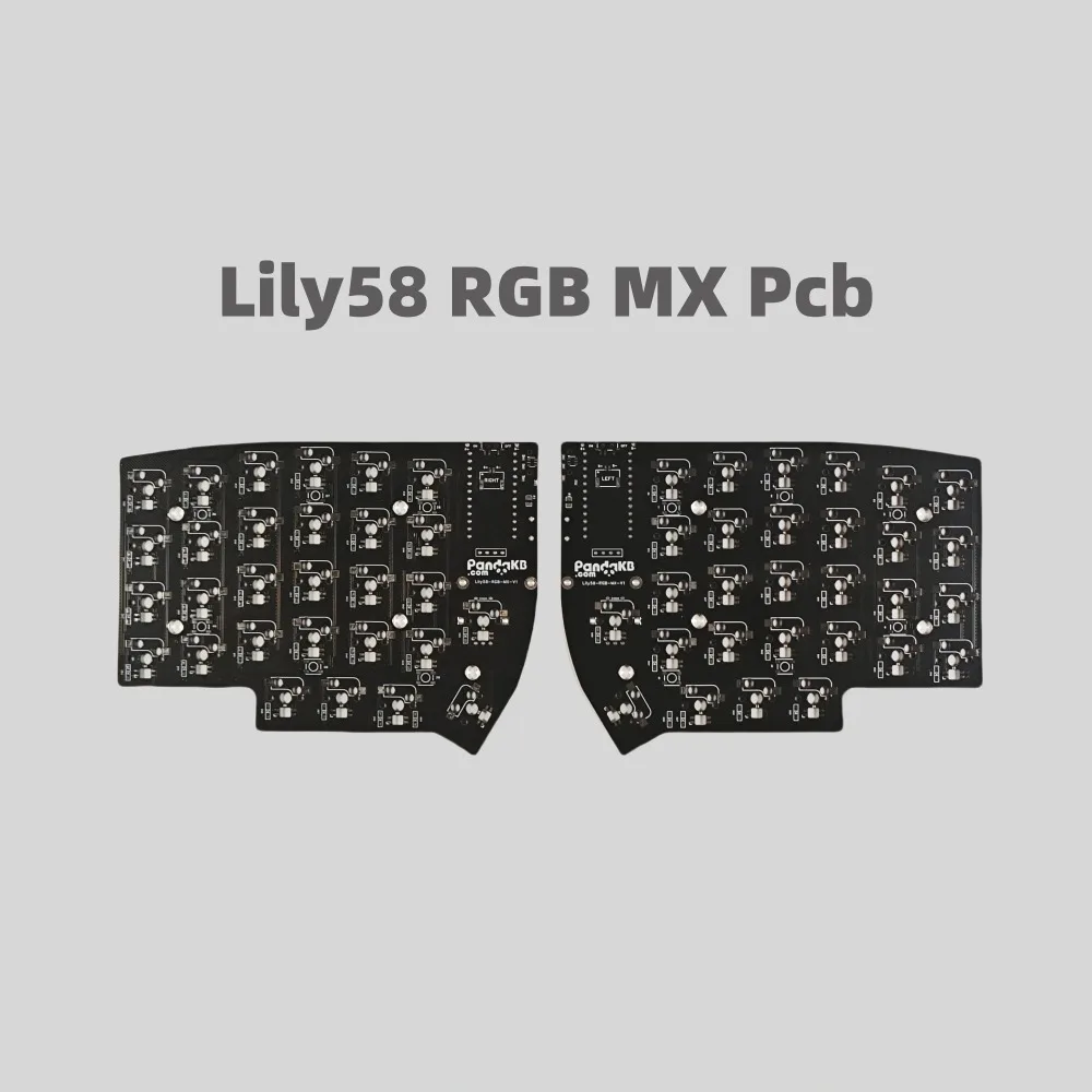 Lily58 Split Keyboard Material Custom Rgb Mx Pcb Split Keyboard Kit  Accessories 58Keys  for Gamers Design DIY Wired/Wireless