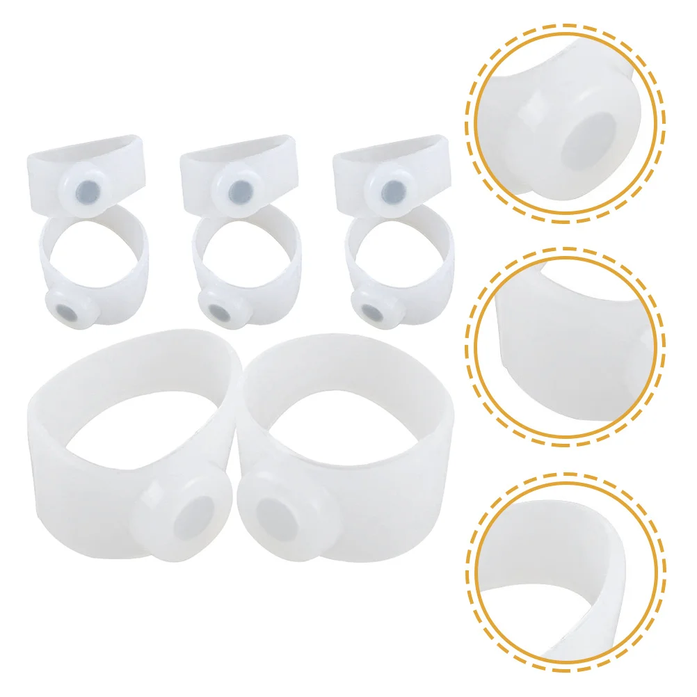 4 أزواج من حلقات أصابع القدم المغناطيسية المريحة وفصل أصابع القدم أثناء السفر المنزلي، غطاء مرن متين