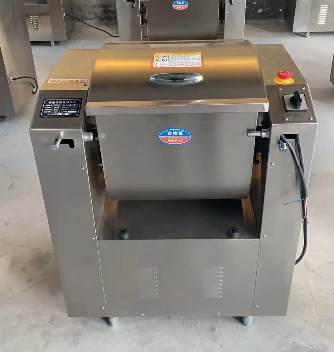 Commercial Bread Dough Mixer Machine Horizontal Dough Mixer Heavy Duty Mixing Vacuum Dough Mixer For Restaurant
