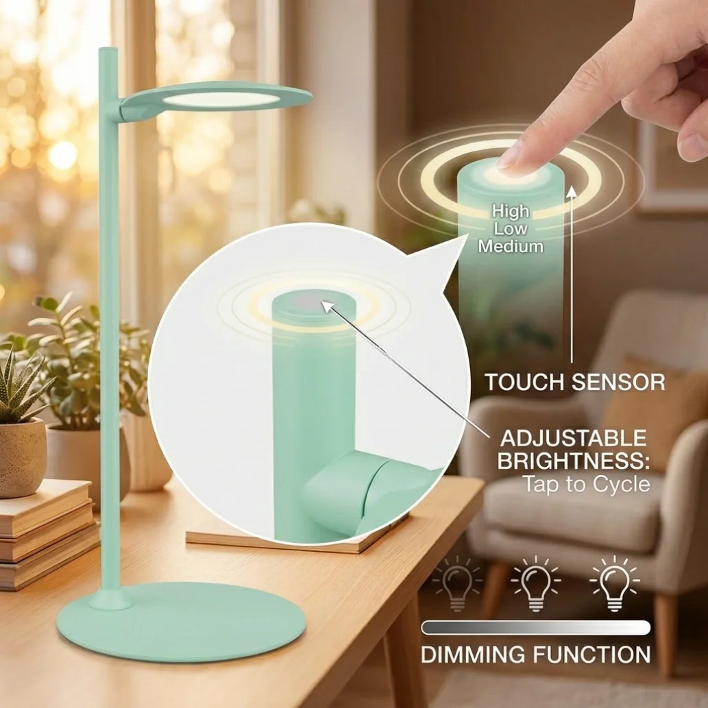 Adjustable Bright Light Therapy Desk Lamp for Mood and Energy Boost Crystal Clear Illumination and Maximum Visual Comfort