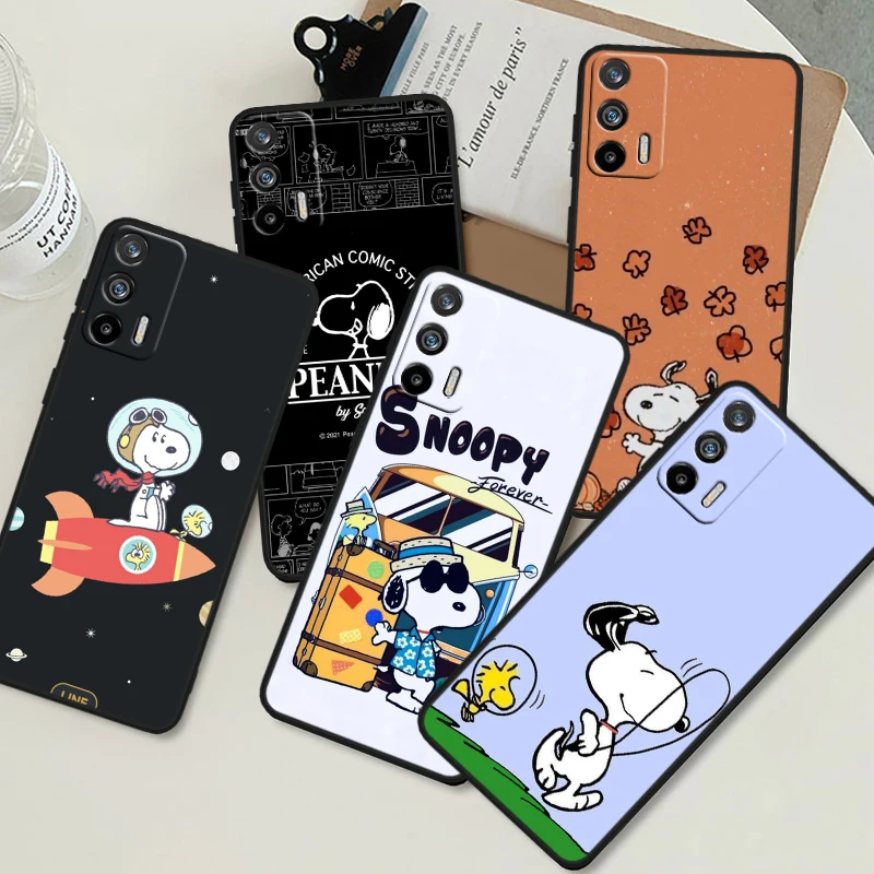 جراب سيليكون أسود لـ oppo realme gt3 2 c55 c33 c35 c30s c31 x3 x2 q5i q3s c21y pro