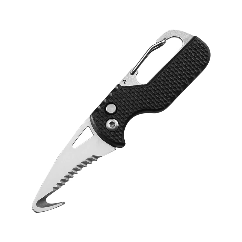 Multifunctional Camping Knife Portable Serrated Hook Open Express Parcel Knife Small Pocket Box Strap Cutter Emergency Survival