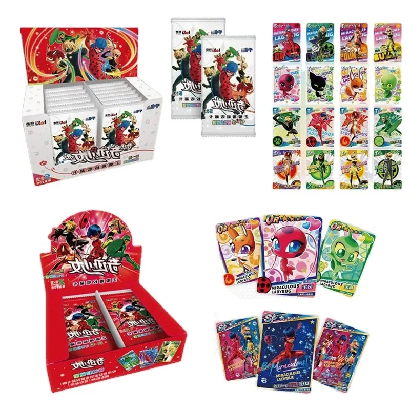 New Genuine Miraculous Ladybug Miracle Collection Edition Card Box Cartoon Figure Super Hero Rare SSP TCP CP Cards Girl Toy Gift