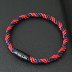 Fashion Fabric Bracelet Men Women Multiple Colors And Sizes Available Black Magentic Buckle Nautical Thread Braslet Accessories