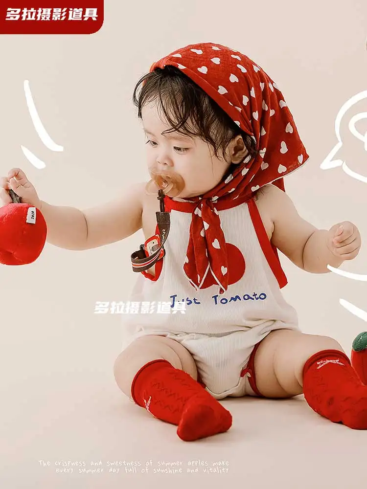 Babys Hundred Day Photo Costume Props Dopamine Theme Baby Photography Hundred Day Photo Costume 아기 코스프레