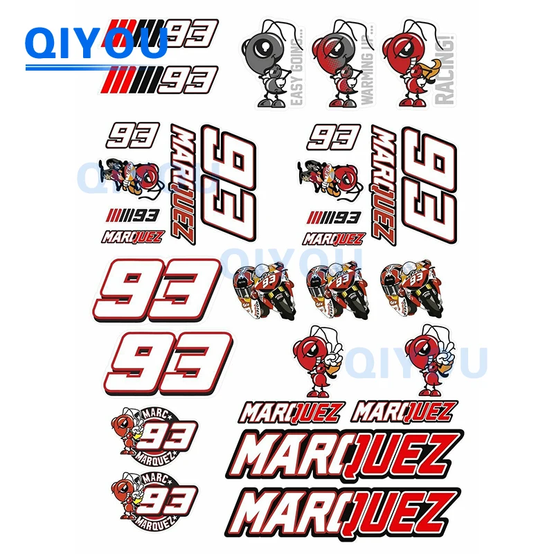 Marquez Marc 93 Sticker High Quality Car Stickers Suitable for Helmets Car Body Bumper Motorcycle Bicycle Laptops PVC Decal