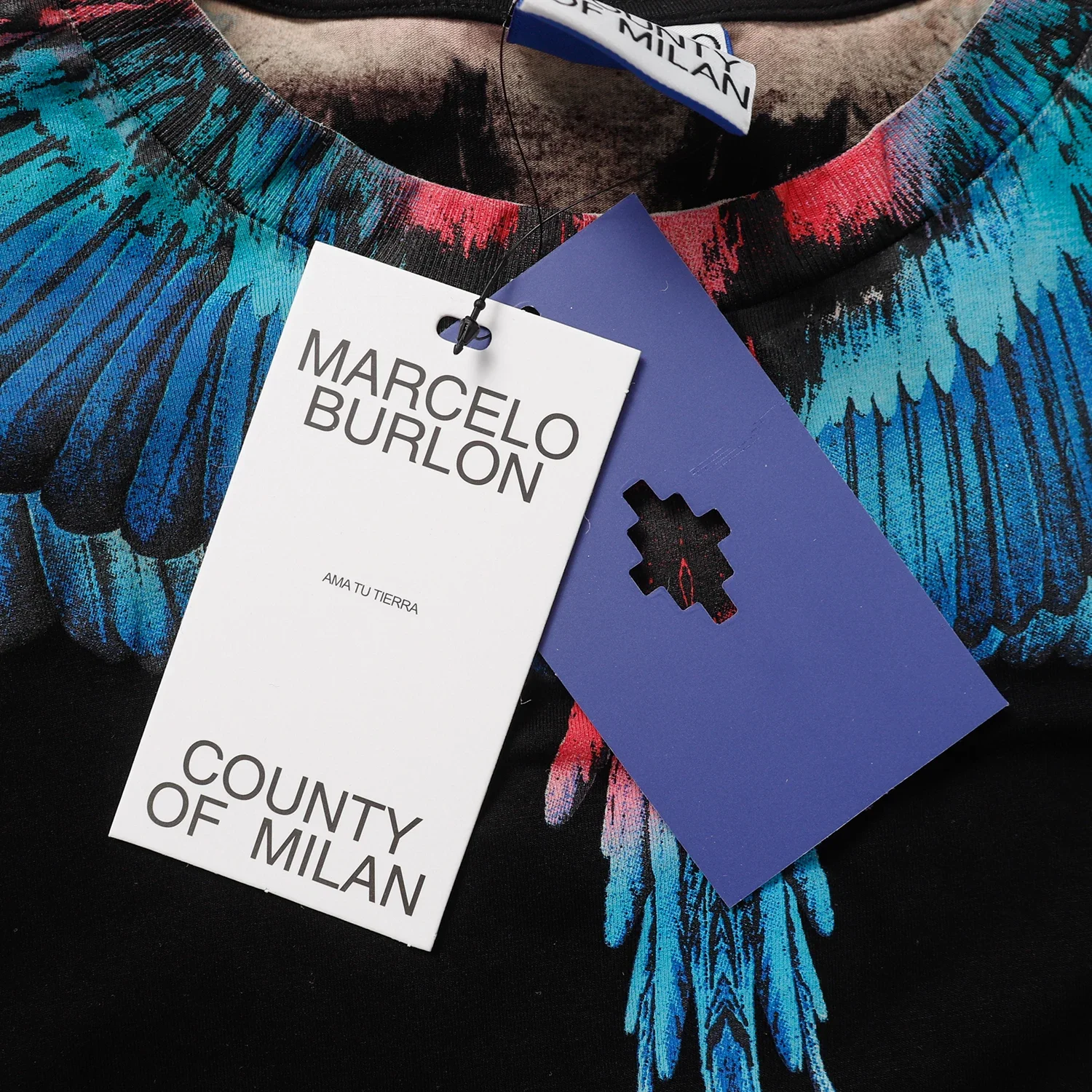الأصلي الرجال النساء التجفيف السريع تي شيرت MARCELO BURLON MB العلامة التجارية أجنحة طباعة تي شيرت الرياضة عادية Y2K الشارع قصيرة الأكمام