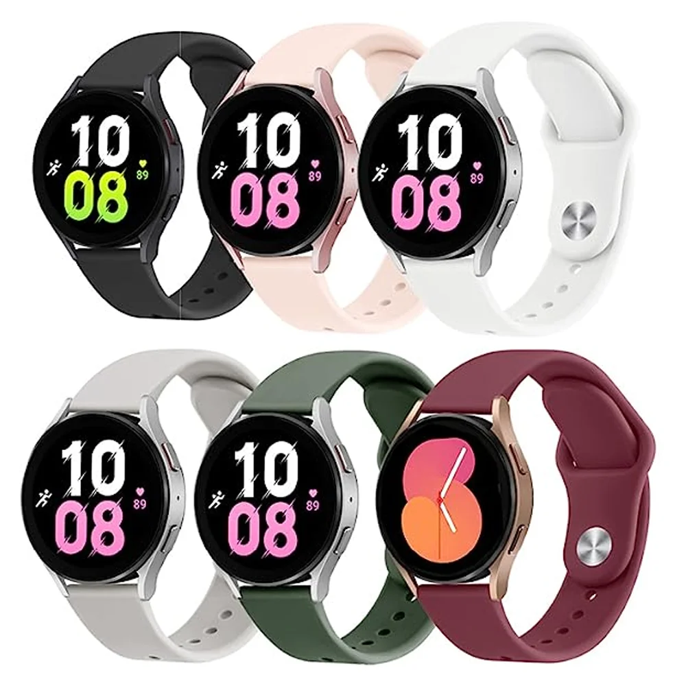 

20mm 22mm Strap For Samsung Galaxy watch 4/5/pro/Classic 45mm 42mm 44mm 40mm 46mm silicone bracelet correa HUAWEI GT 2/2E/3 Band