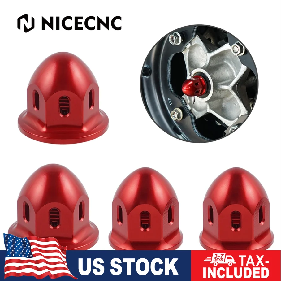 NICECNC ATV Front Rear Spindle Nuts Kits For YAMAHA RAPTOR 700 SPECIAL EDITION YFZ450 YFZ450R GRIZZLY 350 2WD 4WD 2008 2010